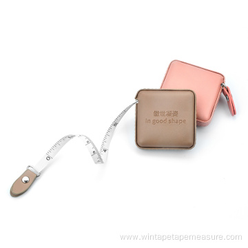 Square Leather Personalised Tape Measure